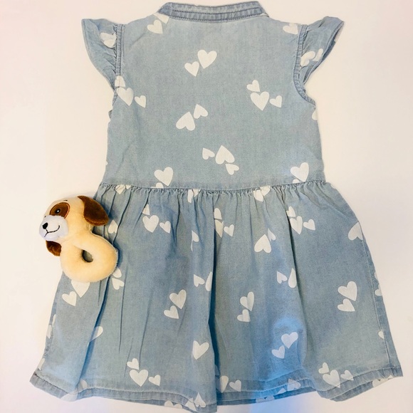 🎀 Adorable denim blue heart dress. - Picture 5 of 5